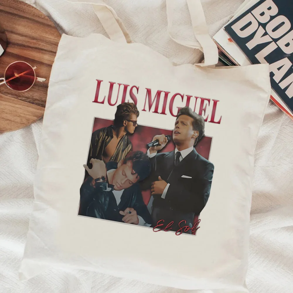 Luis Miguel shopping bag cotton grocery tote bolso canvas recycle bag bag boodschappentas fabric string custom