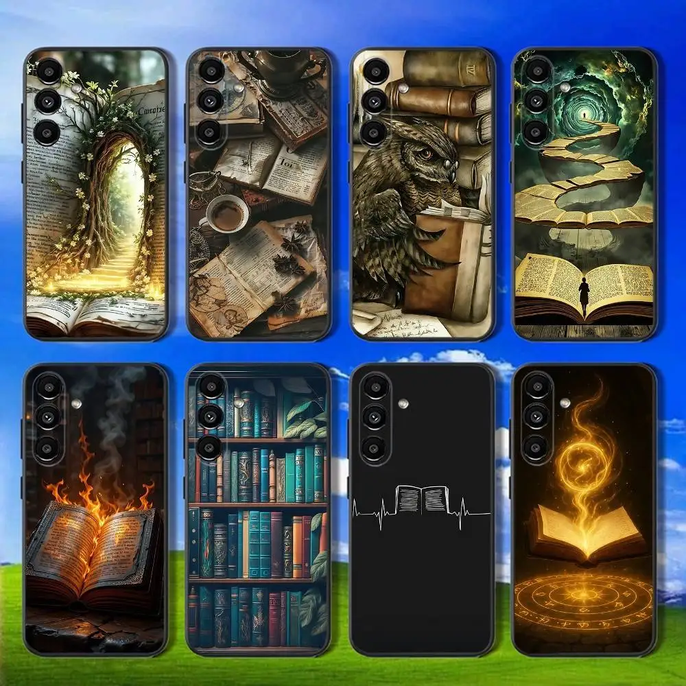 

Ancient Magic Book Phone Case For Samsung Galaxy A13,A21s,A22,A31,A32,A52,A53,A71,A80,Soft Black Shell