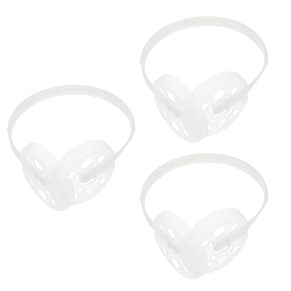 3 Pcs Headphones Noise Cancelling Earmuff Controller Plastic Rack Earphones