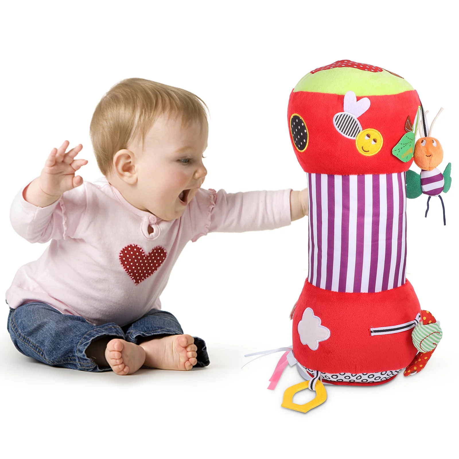 ベビーローラーピロー クロールピロー 新生児 幼児用 ワインレッド モータースキルを向上させる 楽しいアクティビティ開発