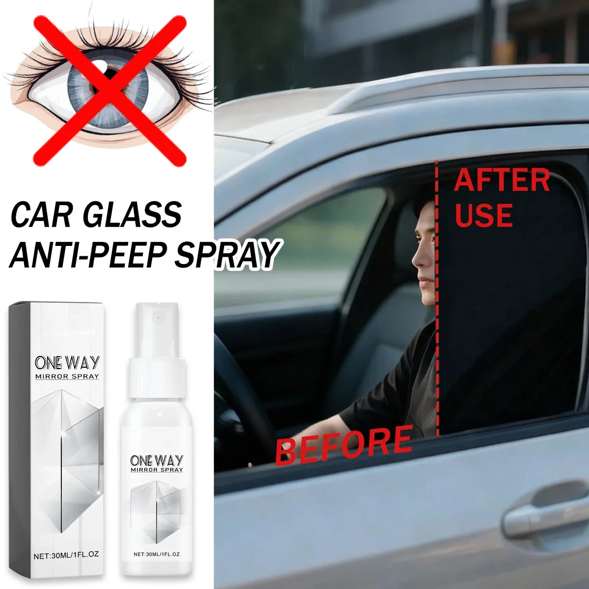 Anti Peeping Glass Cleaning Sponge Isolate Glass From Light Dedicated for Privacy Protection in Cars & Home Effective Anti-theft