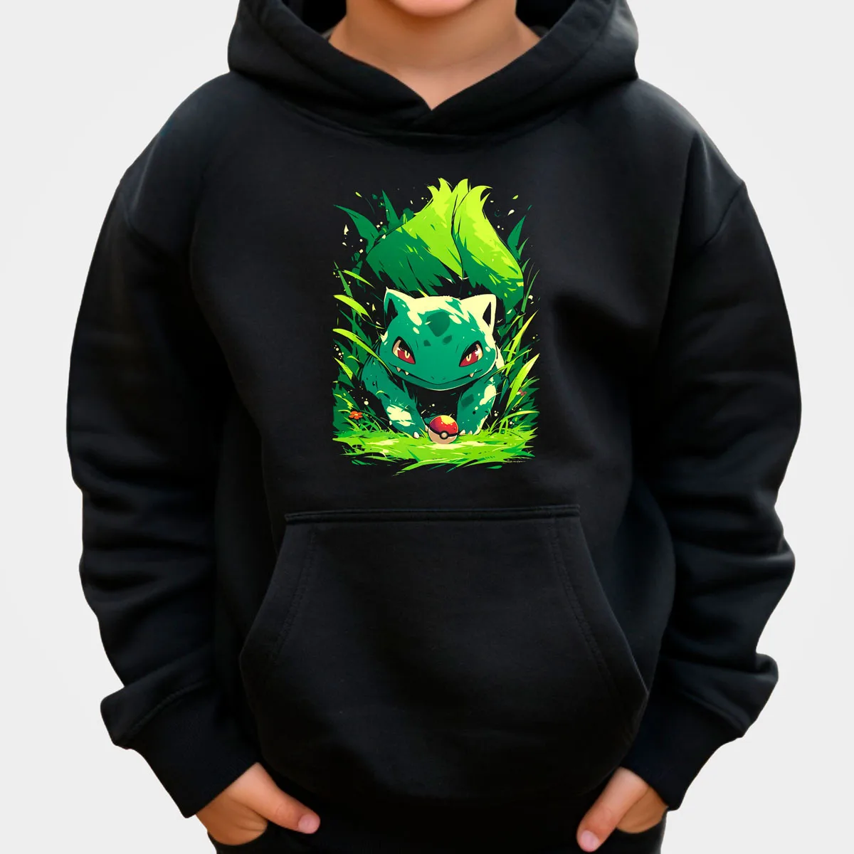 Pokémon Anime Gengar Moletom com capuz de algodão preto com chama azul roxa Aura Design de dentes afiados solto estilo casual ​
