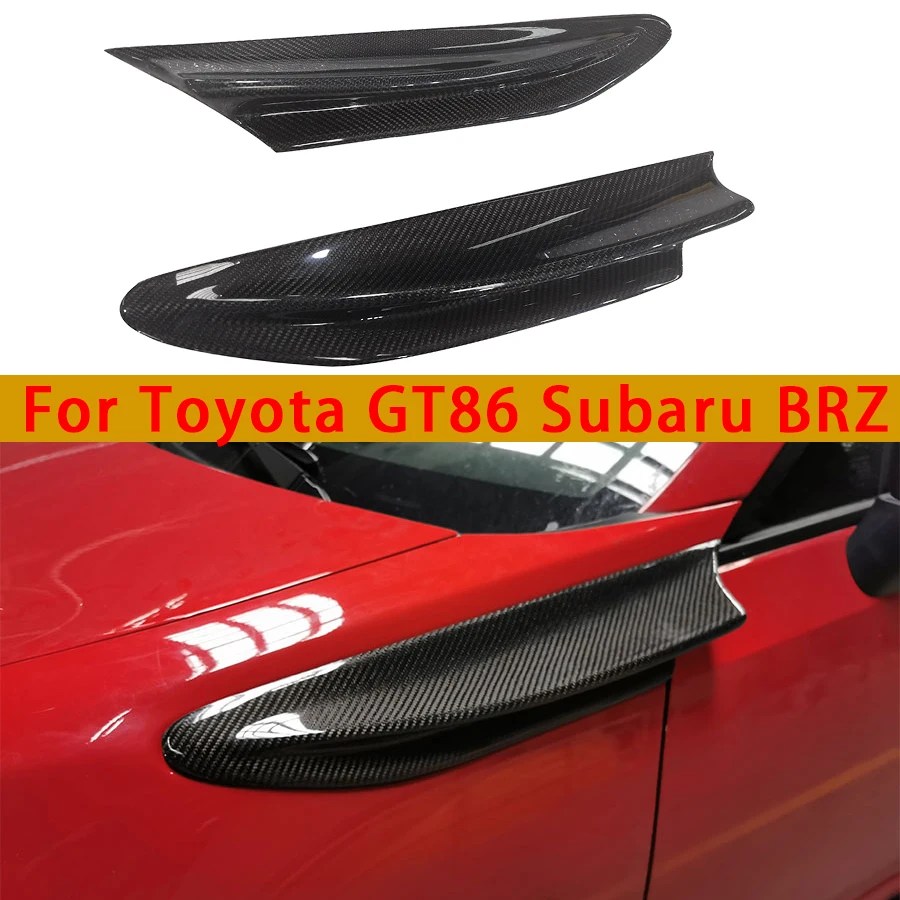 For Toyota GT86 Subaru BRZ Carbon Fiber Set Auto Fender Side Air Vent Outlet Cover Trim Fit Car Accessories