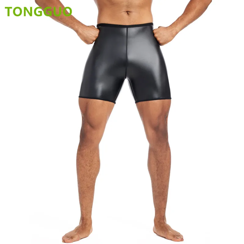 

Cool guy Skinny Leather Pants Body Shaper Waist Trainer High Waist Shaper Control Panties Compression Underwear Fitnes Shorts