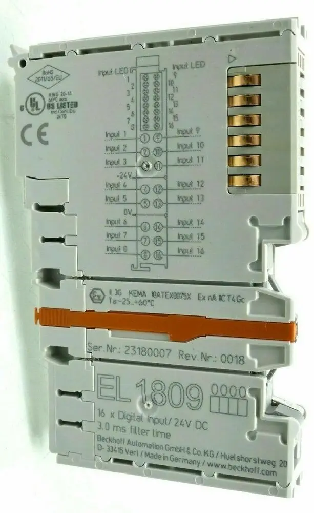 Beckhoff EL1809 EL1809-0000 PLC Moud