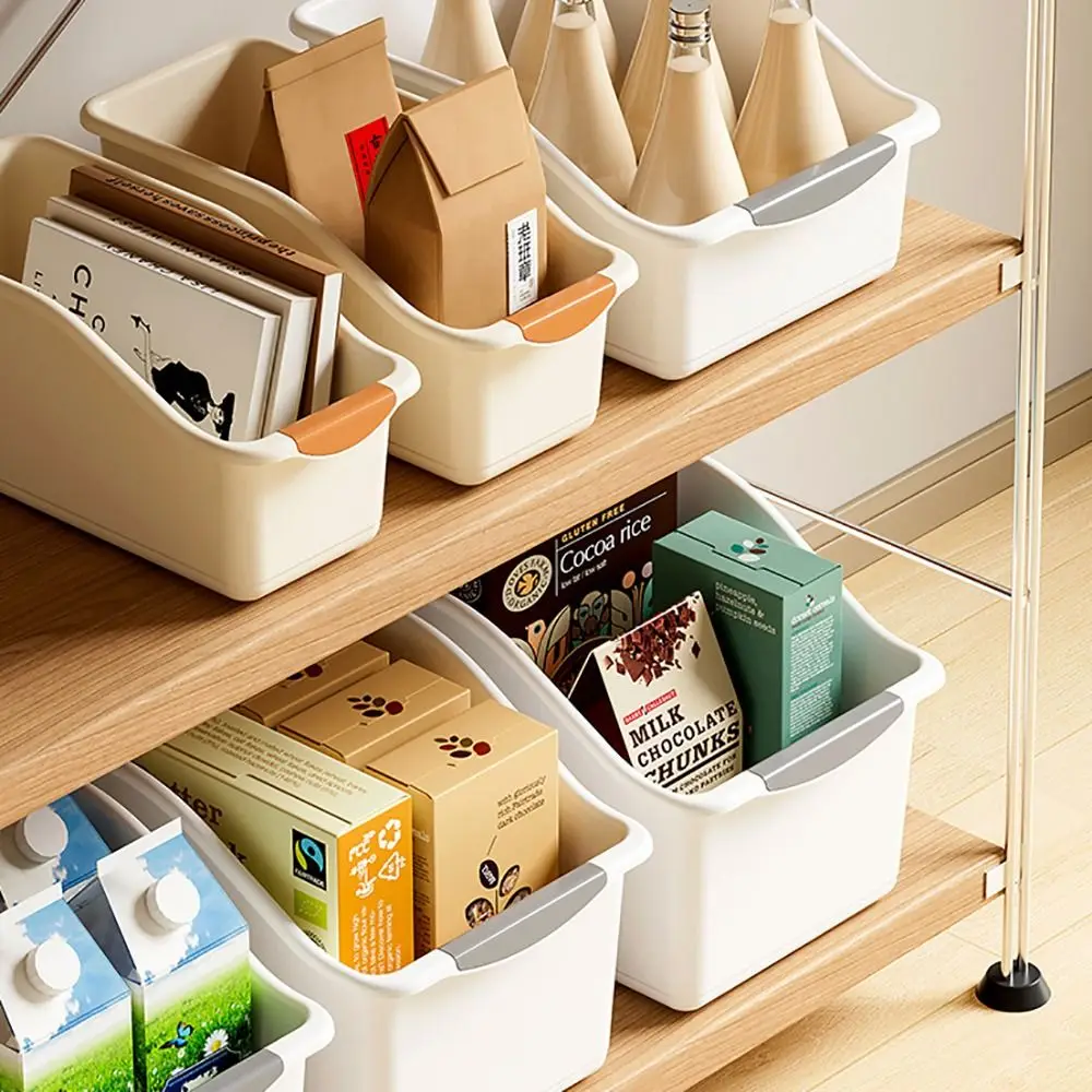 Plastic Storage Box Drawer Style With Bottom Pulley Miscellaneous Sorting Basket Multi Functional Snack Seasoning Basket