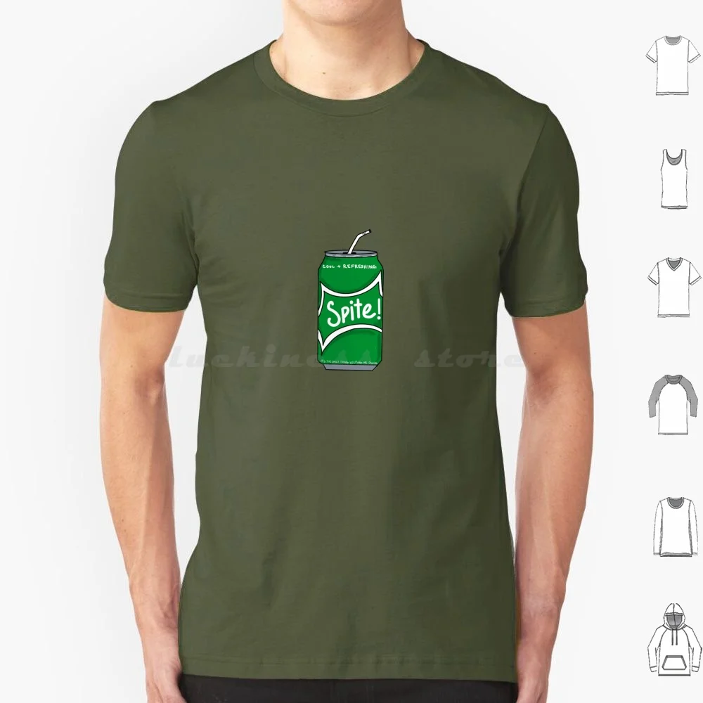 Spite Sprite Pop Can T Shirt Big Size 100% Cotton Sprite Soda Pop Spite Funny Traditional Design Traditional Tattoo Pop Culture