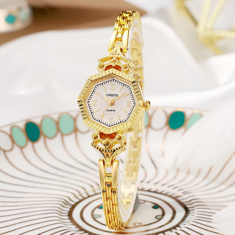 

Брендовые золотые кварцевые часы, женские часы с многоугольным циферблатом, женские часы-браслет, роскошные подарочные наручные часы, дропшиппинг Relojes Para Mujer