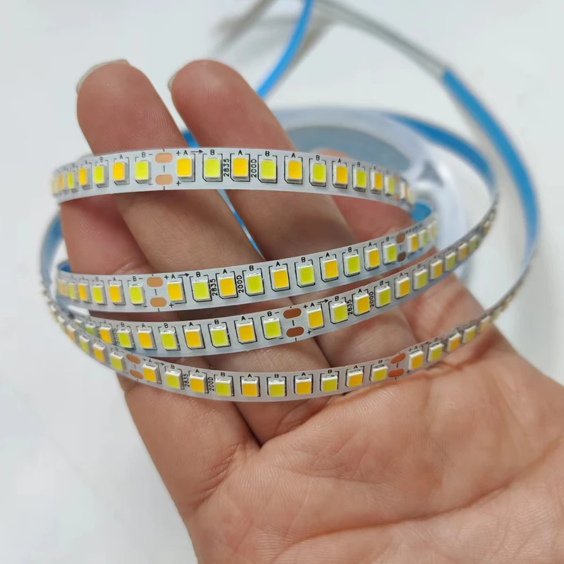 SANAN Highlight (2 solder joints) 5meters 2835-7mm-200D 3Colors Constant Current LED Strip 5B10C×2 with 3000K+6500K LED Ribbon