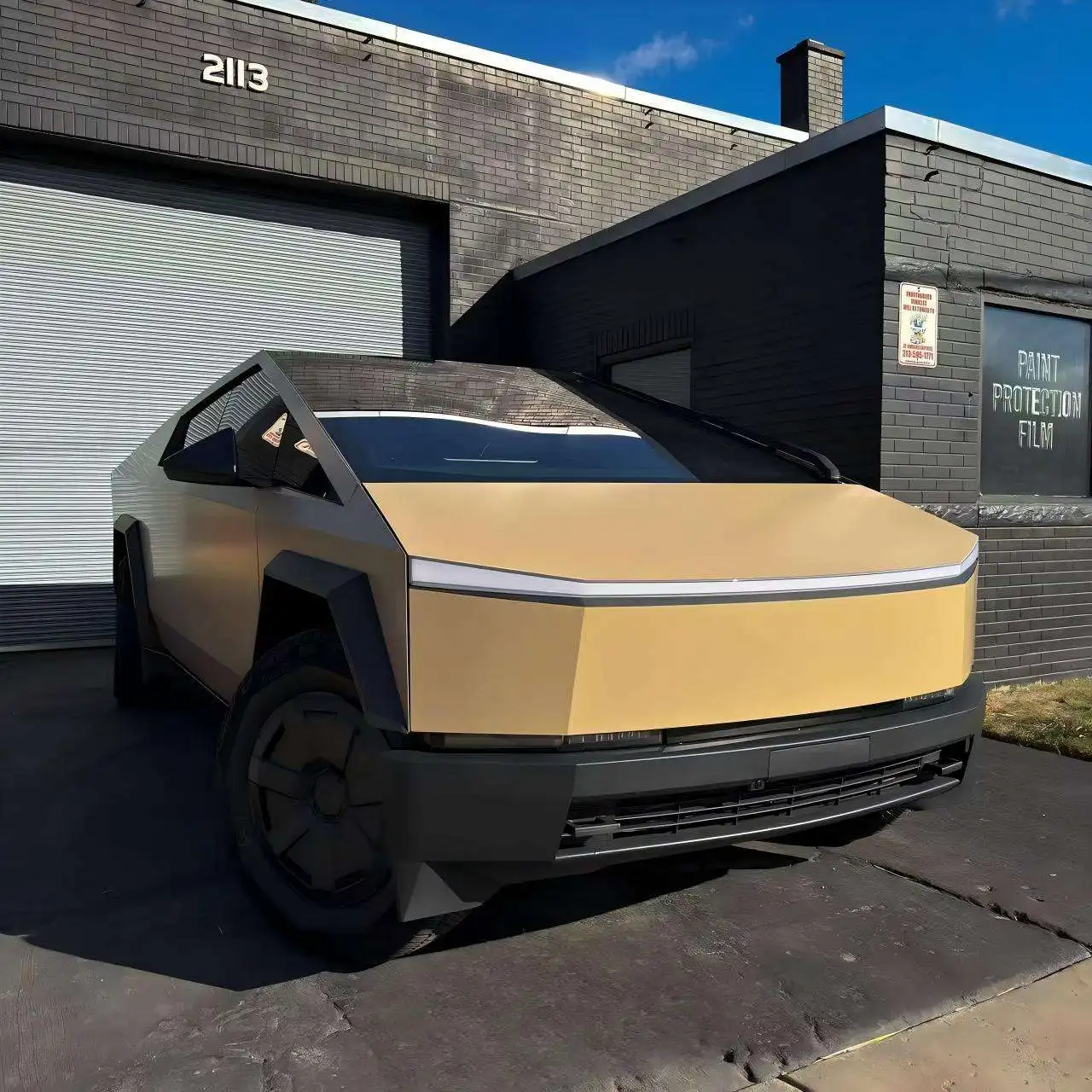 

Для Tesla Cybertruck 2024-2025: Пленка для самостоятельной оклейки с эффектом изменения цвета, матовая, цвет пустынный желтый, предварительно вырезанная, защитная пленка для краски, самоклеящаяся ПЭТ-пленка