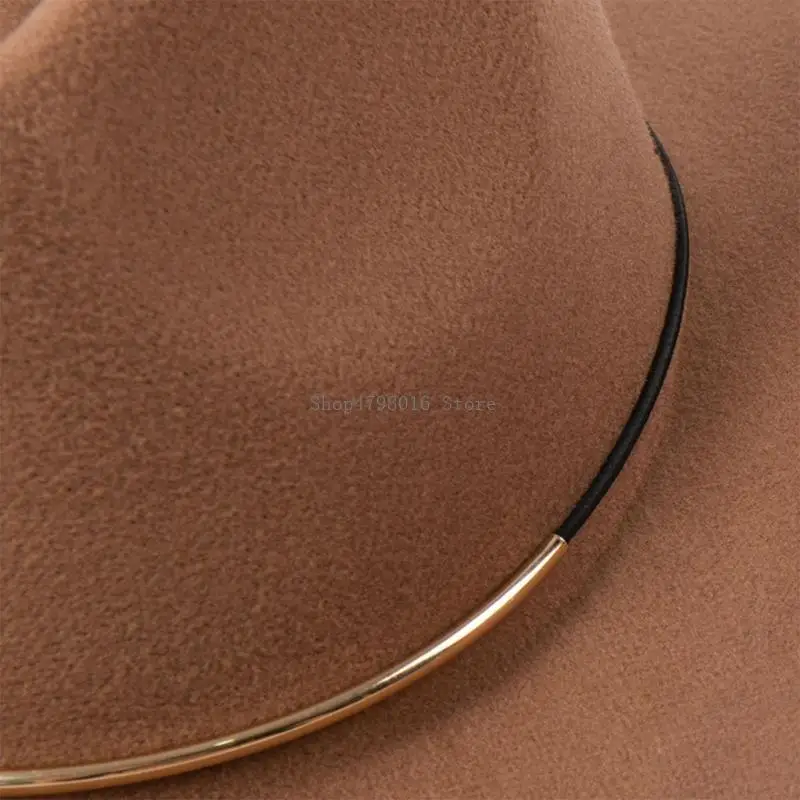  Classical Fedoras Hat for Masquerades Dress Up Gentleman Hat with Roll Brims Adult CarnivalParty Cowboy Hat Photo Headwear