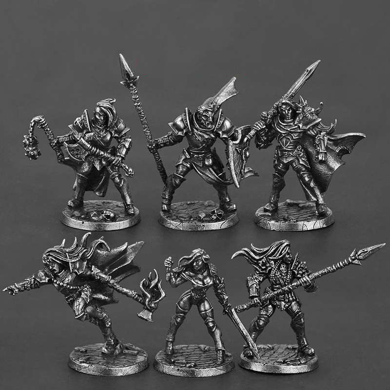 Fighters Guild Soldier Metal Models Combat Armor Warring Warrior Samurai Statuette Figure Board Game Ornament Decoration