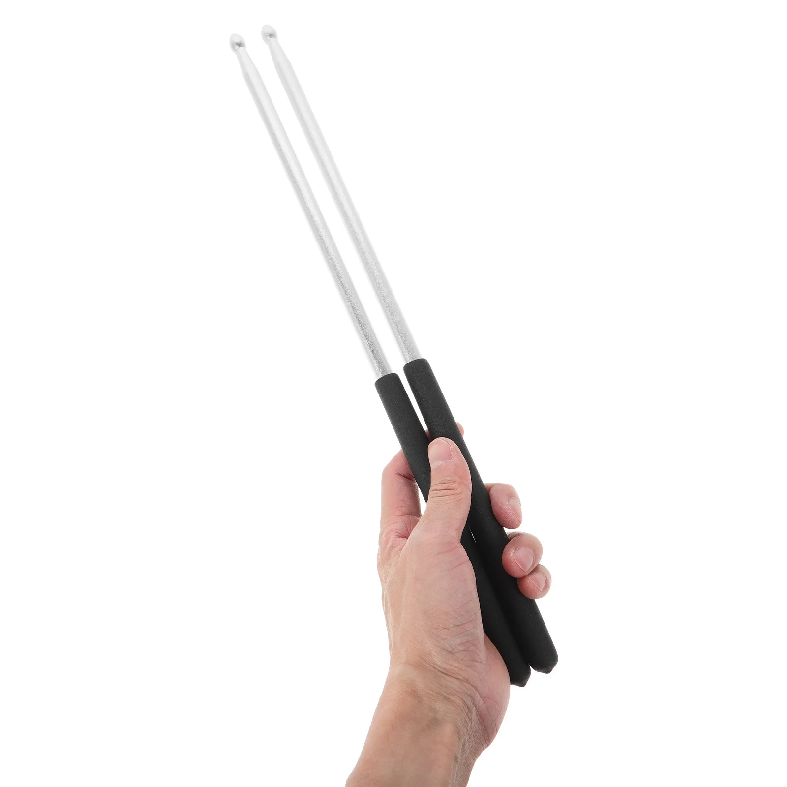 1 Pair Aluminium Alloy Drumsticks Lightweight Portable Sturdy Solid For Drums Percussion Practice Music Performance Replacement