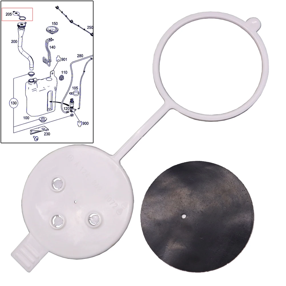 Butelka płynu do spryskiwaczy przedniej szyby samochodu Pokrywa OE #   A 2028609369   A 1248690072   Dla Mercedes Benz W123 W210