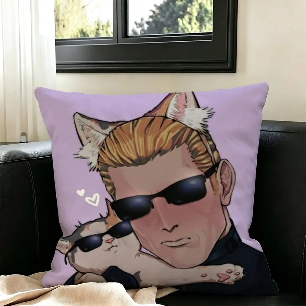 GAME Albert Wesker-rr  Pillow Case Square Double-Sided Sofa Cushion Cover Bedroom Bedside Pillow