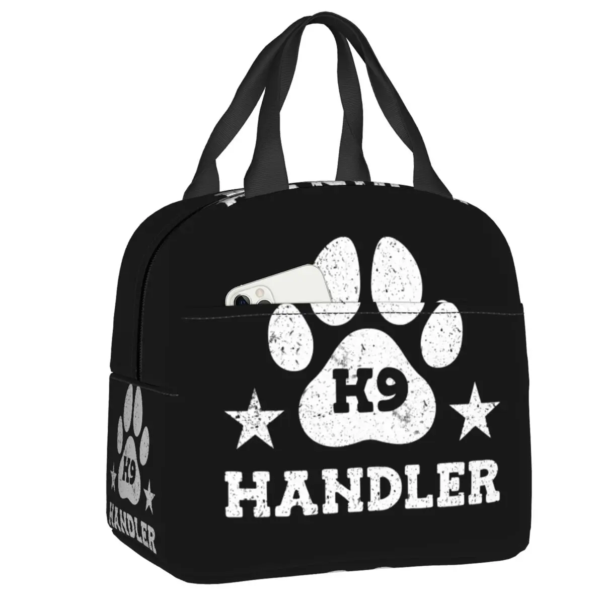 Custom K9 Unit Dog Lunch Bag Women Cooler Thermal Insulated Lunch Box for Kids School Children