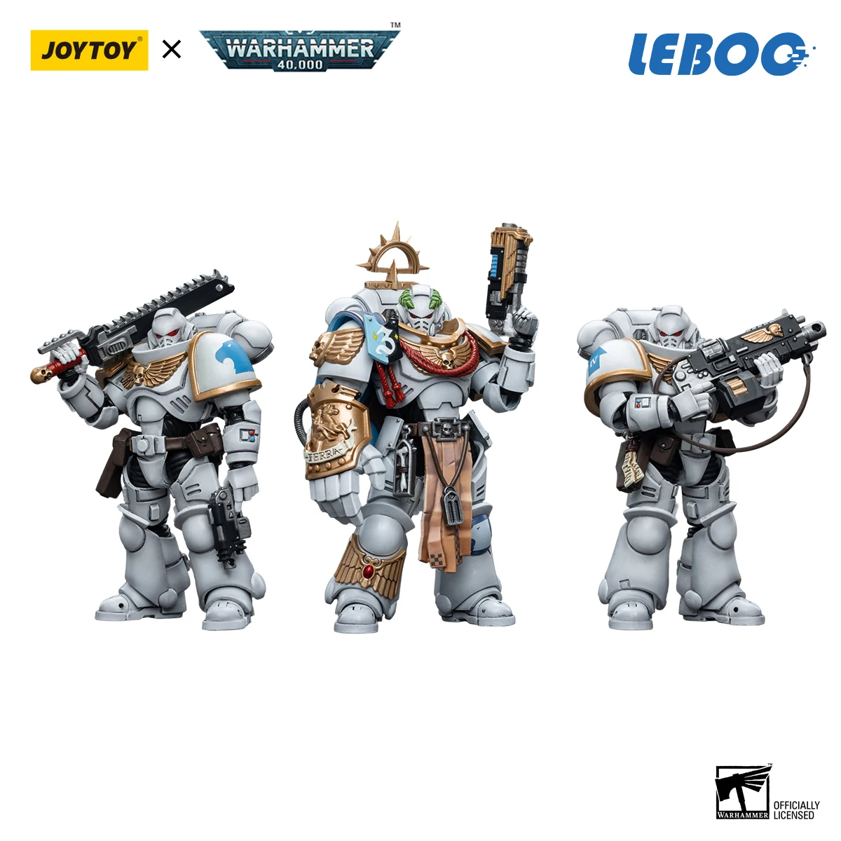 JOYTOY 1/18 figurka Warhammer 40K Anime Model wojskowy kosmiczna Marines biała seria konsulów darmowa wysyłka