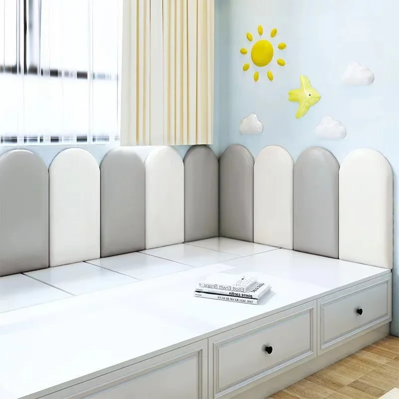 Cabecero De cama autoadhesivo, bolsa suave, decoración De dormitorio De niño y niña, pegatinas anticolisión, decoración De Cabecero De cama