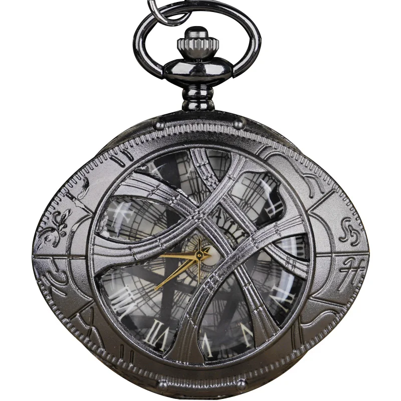 Vintage Bronze Eye Of Agamotto Quartz Pocket Watch Jewelry Pendant Necklace Chain Gifts for Men Women