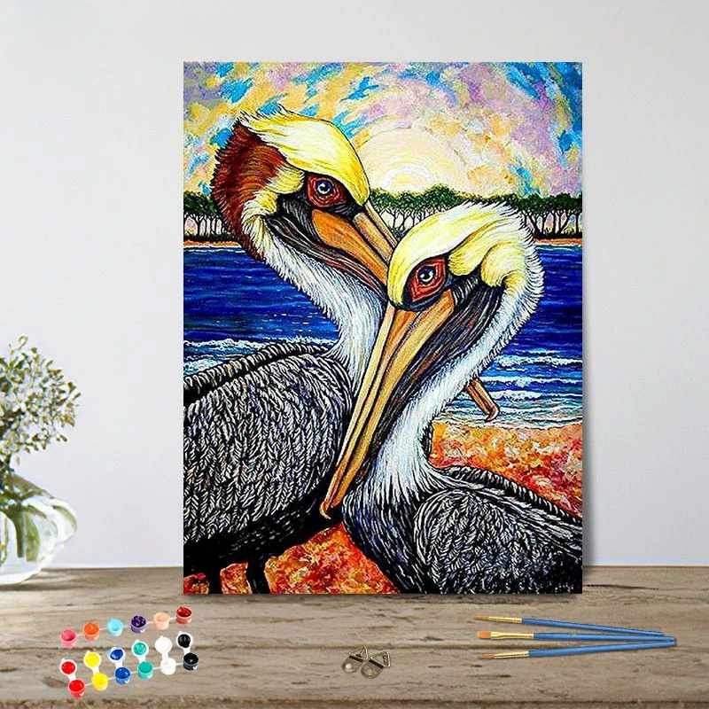 language policy By Numbers Toucan Bird Kit Wall Art Pictures By Number For Adults Kids Drawing On Canvas Home Decoration