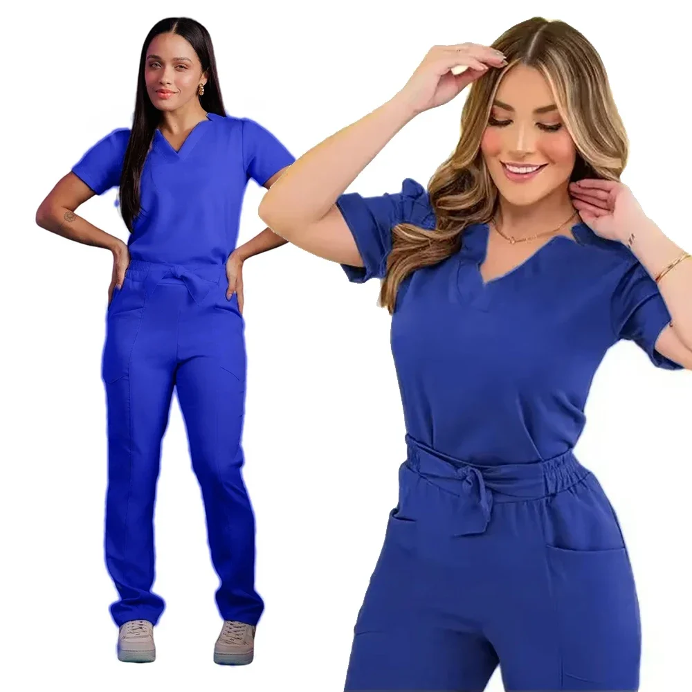 Fashion Design Hospital uniform Spa Medical Beauty Salon Scrub Sets Pet Dentistry Doctor Nurse Work Care Medical Scrubs Sets