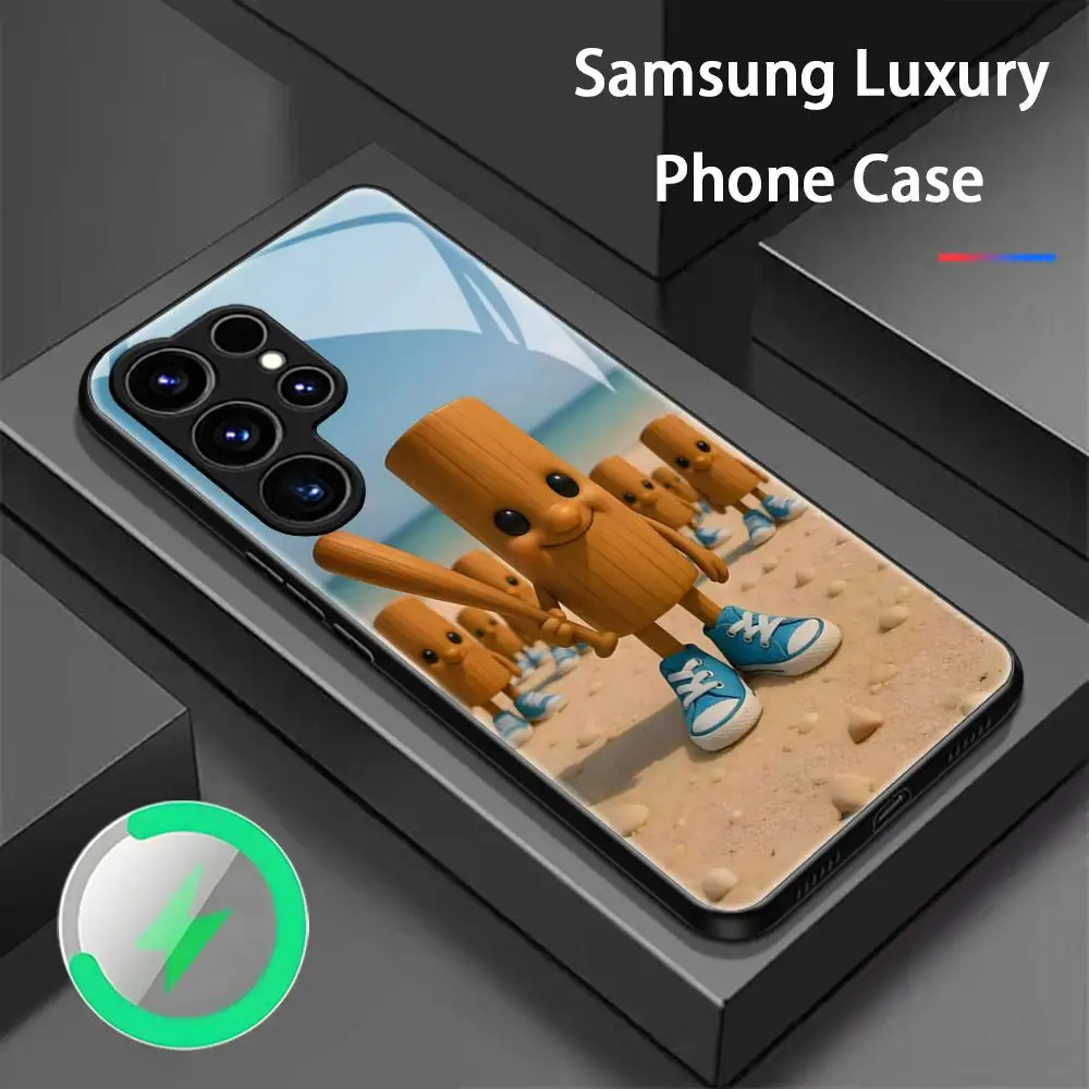 Cute baby Tung Tung Sahur Phone Case For Samsung S26 S25 S24 S23 S22 S21 S20 Plus Ultra Fold A Glass Magnetic Case