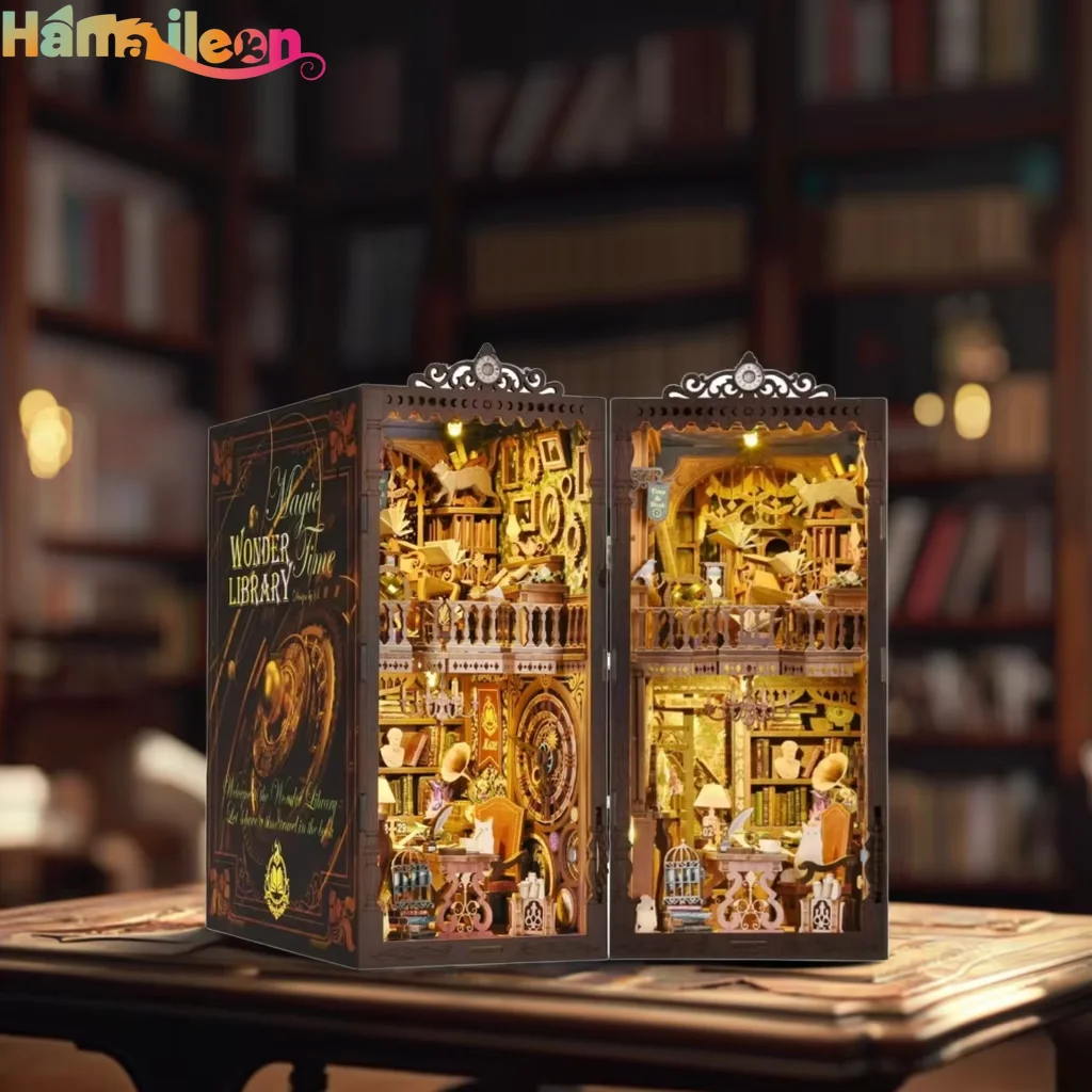 ハマイルオン 3D パズルキット、DIY 木製模型組み立てキット ミニチュアドールハウス、家の装飾木工クラフトギフト クリスマス誕生日用