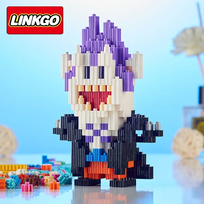Linkgo マイクロビルディングブロックボア・ドフラミンゴワニ月光モリアアニメダイヤモンドレンガフィギュア玩具子供のための 2025