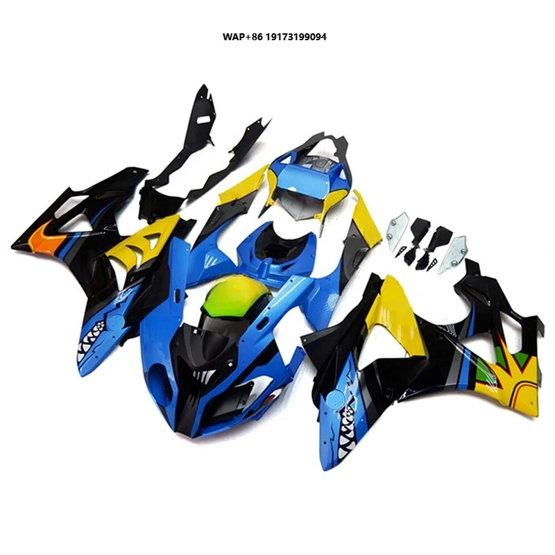 

Shark Blue Yellow Fairing Kit For S1000RR 2011-2014 ABS Bodywork Body Frame