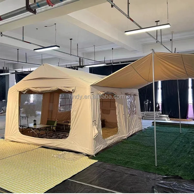 

ST 14.0 Newest Large Outdoor Camping Inflatable Air Two Rooms Tent With Flysheet