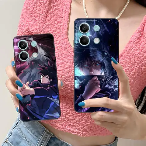 Jujutsu Kaisen Megumi Fushiguro Phone Case for Xiaomi Redmi Note 14 13 12 11 A5 3 2 1 Pro Plus 4G 5G Colour Protective Luxury