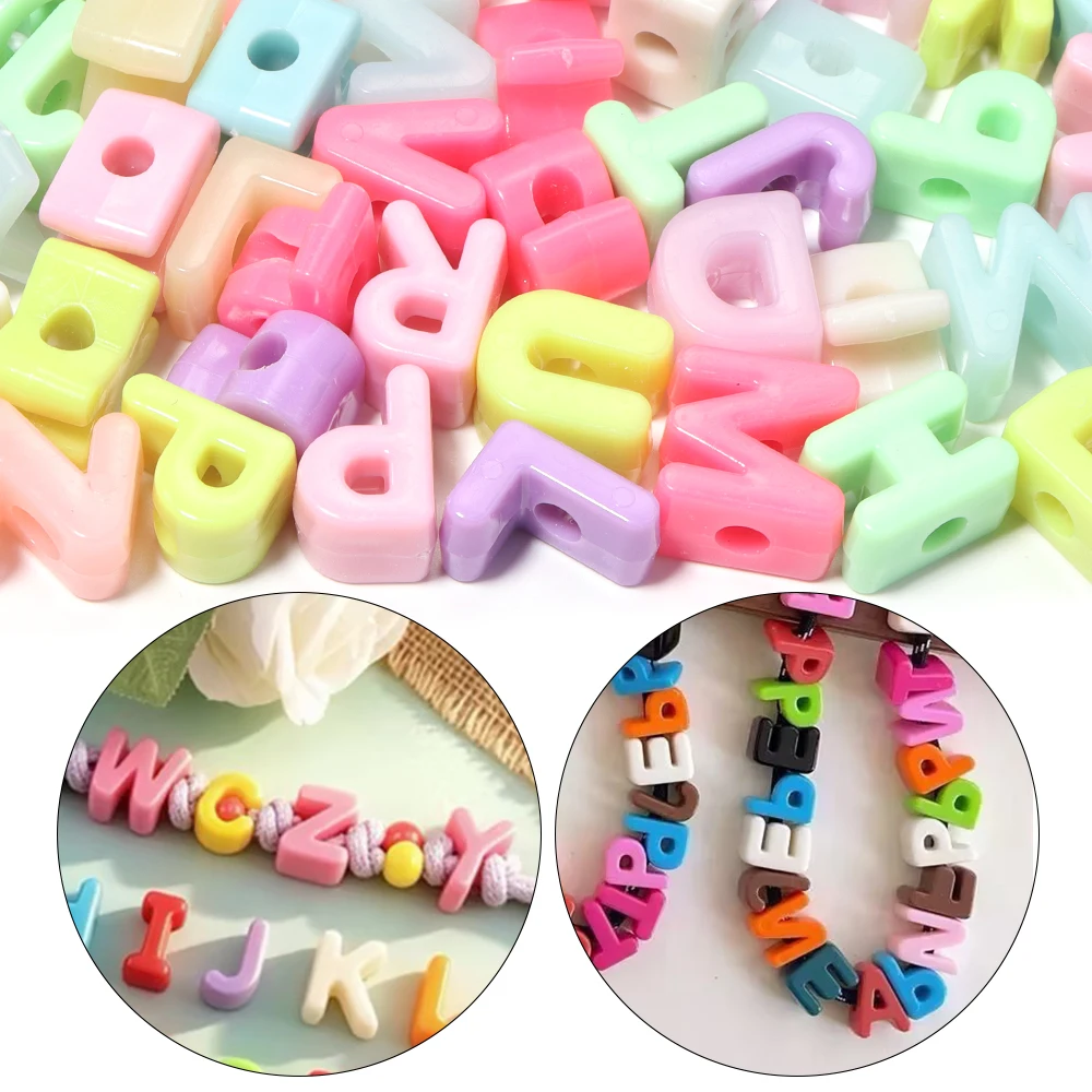 26 Large 5.9mm Hole Letter Beads 20mm A to Z for DIY Jewelry Making Kit Bracelet Key Chain and Educators to Learn Letters