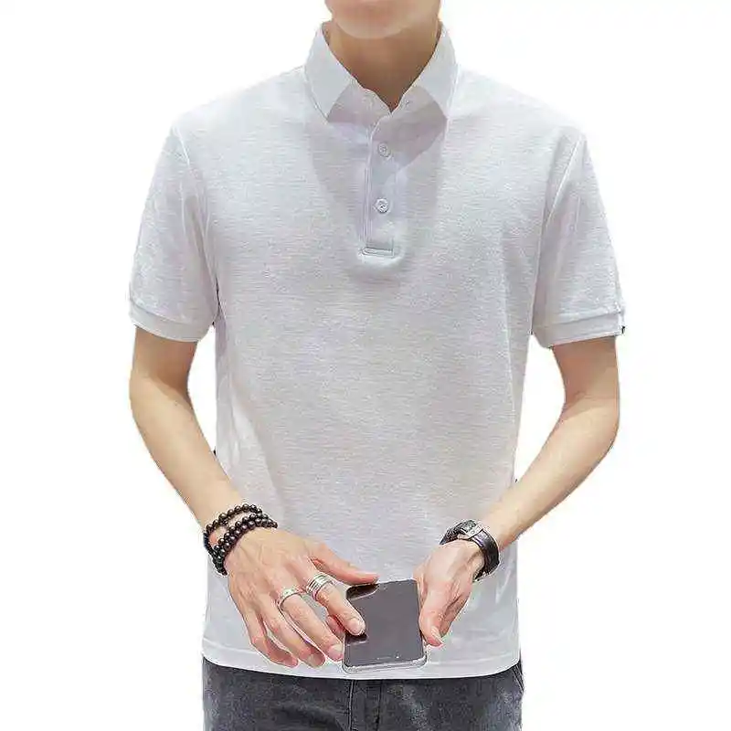 

Летняя мужская футболка ort Sve New f Sve irt Coll Modern Sle из чистого хлопка, теплая молодежная тенденция, свободная осенняя одежда