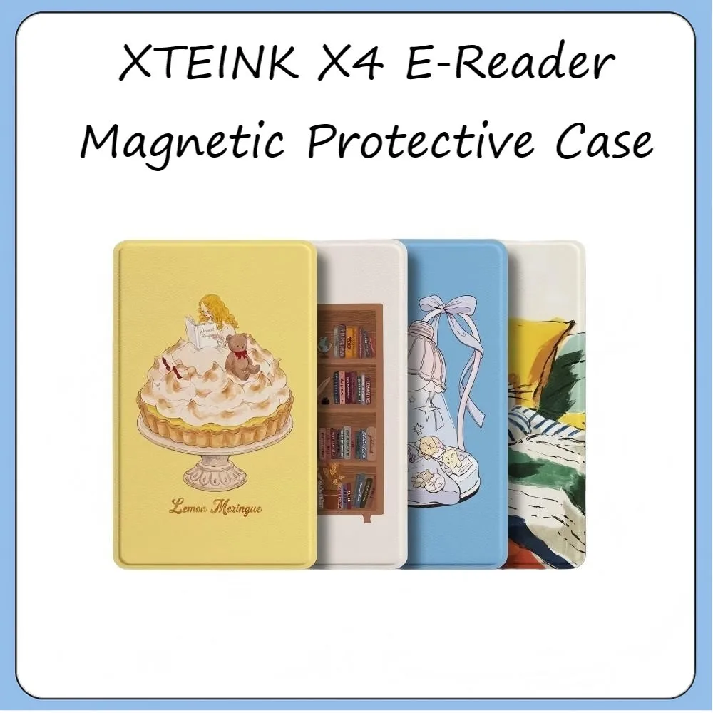 For XTEINK X4 E‑Reader Cases Magnetic Protective Folio Case Cover Magnetic Detachable Case Auto Sleep Wake Precise Cutouts