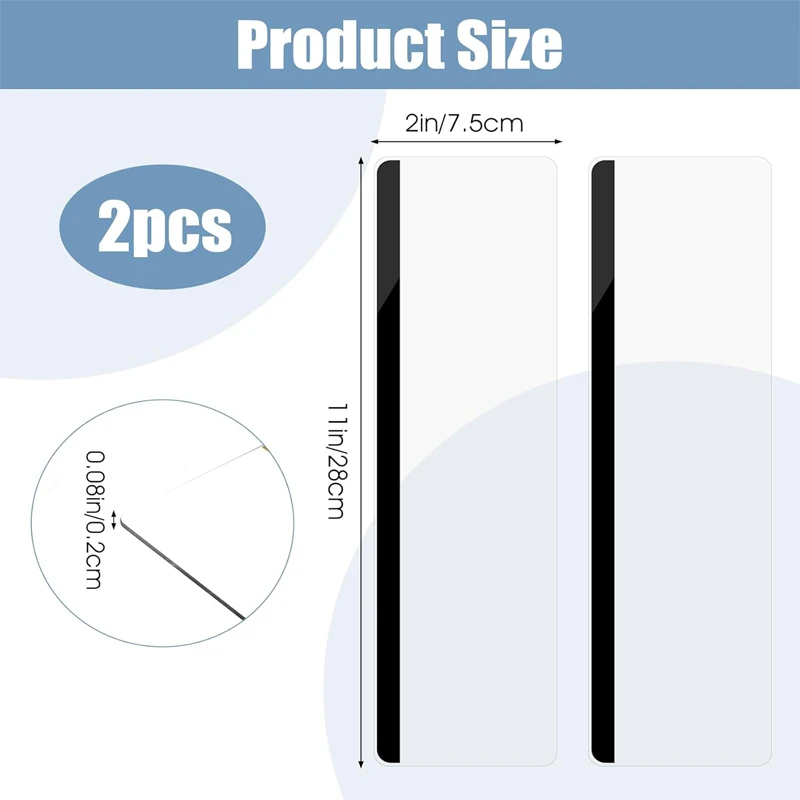 2Pcs Monitor Memo Boards for Computers, Transparent Acrylic Monitor Side Panel, for Office Home Work Desk - view 2