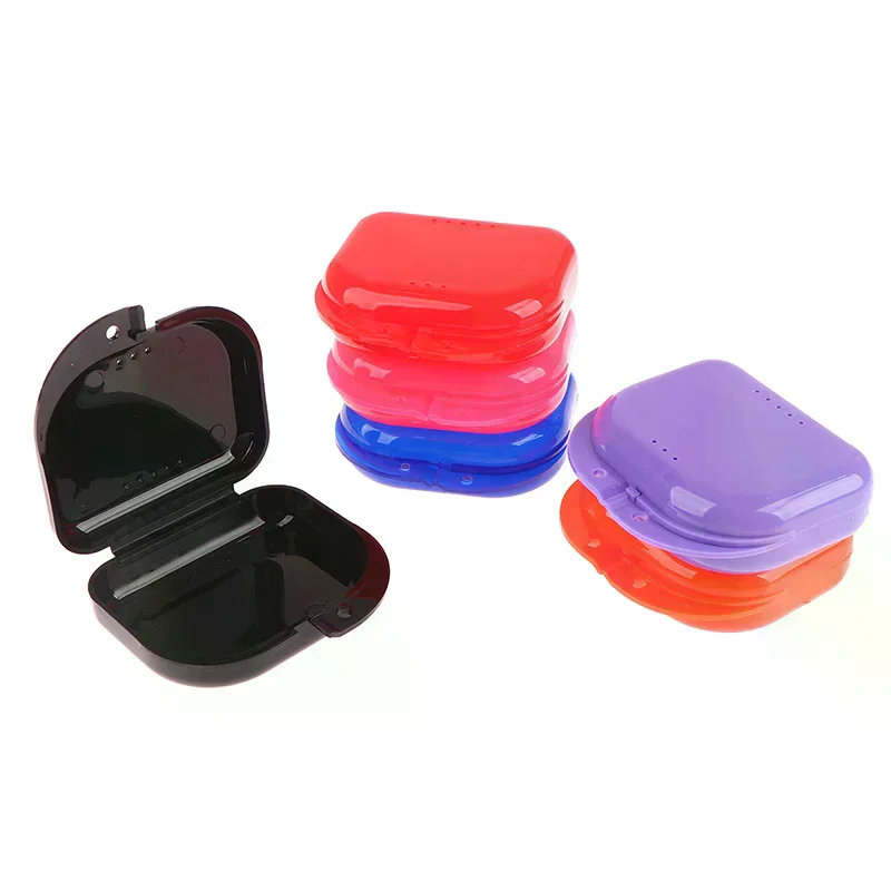 

Denture Storage Box Dental Retainer Mouth Guard Container Plastic Oral Hygiene Supplies Tray Dental Appliance Case