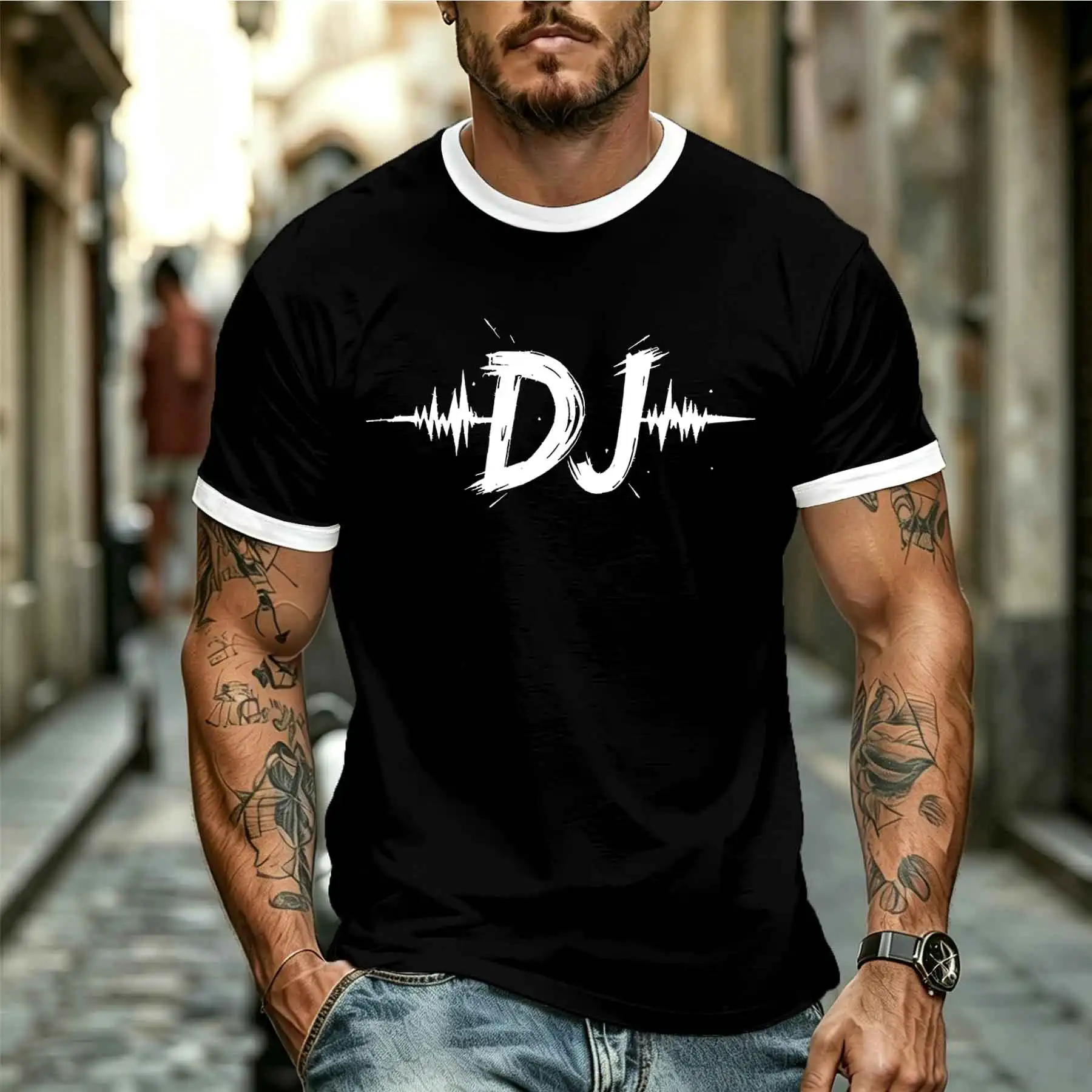 2026 new model Tee Stylish Comfortable Men's Minimalist Solid Color Basic Casual Short Sleeve T-Shirt Versatile Breathable Base