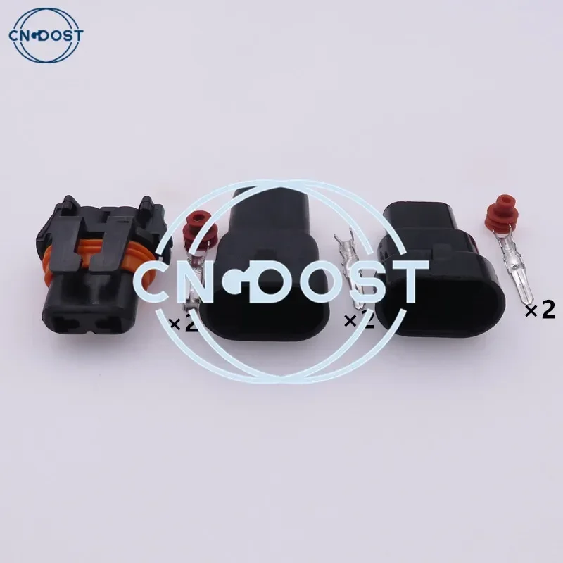 1 Set 2 Hole 12059181 DJ9005 9005 AC Assembly Headlight HID Wiring Connector Square Light Fog Lamp Socket For Car Auto Toyota