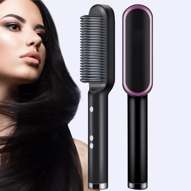 

Electric Hair Brushes Straightening Brush Fast Heating Comb Curling Iron Hair Styling Tools Hair Straightener Brush