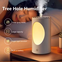 600ml Portable Aroma Diffuser With Colorful LED Lights Battery Rechargeable Wireless Air Humidifier For Bedroom Office