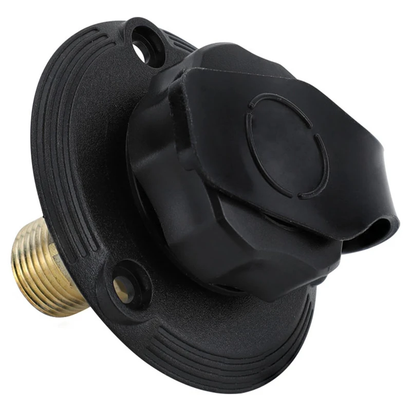 Flange Ring Leak Proof Threaded Connector With Check Valve For Rv Boat Trailer Marine (With Hose Elbow)