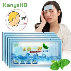 5pcs Cooling Patch Headache Toothache Fever Joint Sprain Heatstroke Refreshing Physical Cooling Sticker Medical Gel Plaster A206