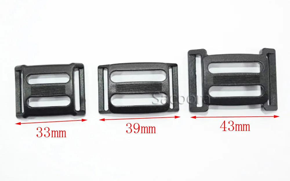 5pcs Plastic Multi-function Tri-Glide Slider Adjust Arched Buckle Bag Webbing Strap Parts Accessories 3 Size Pick 3/4\