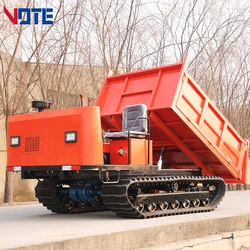 Hydraulic Tipping Mini Dumper Dump Truck Crawler Mini Crawler Transport Truck Rubber Tracked Transporter  CE EPA