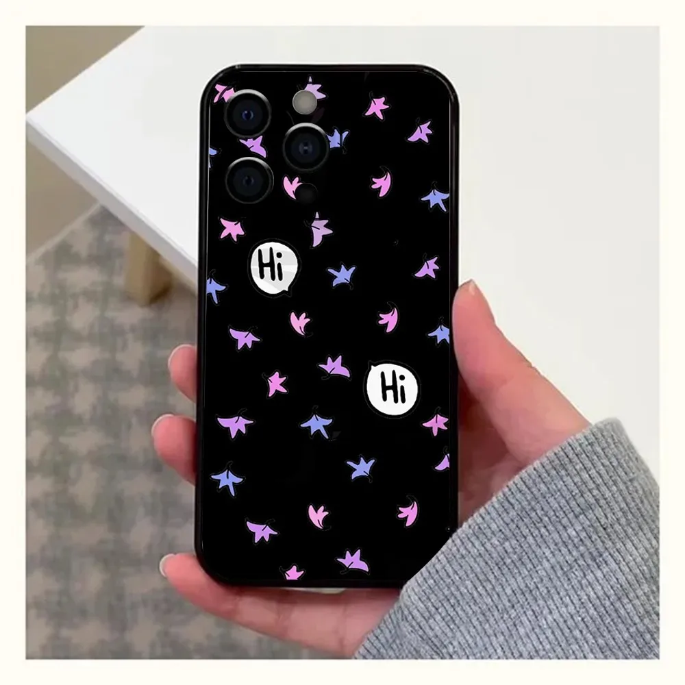 Heartstopper Leaves Cover Phone Case For Apple iPhone 15,14,13,12,11,Pro,X,XS,Max,XR,Plus,Mini Soft Black Cover