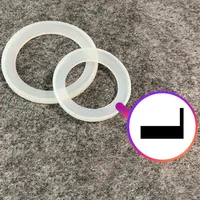 L Shaped 19 25 32 38 40 51 63 76 102mm VMQ Seal Gasket Replacement For 1.5\