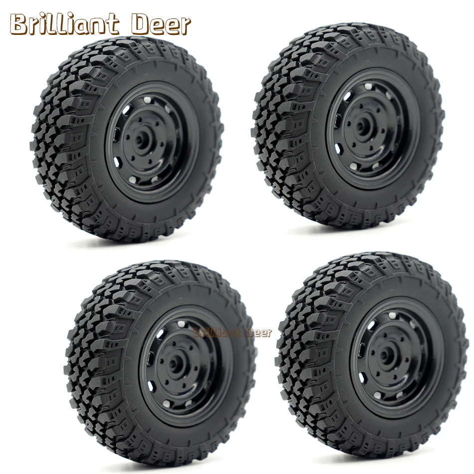 5mm Hex MN99S Rubber RC Wheels for MN98 MN82, WPL C24-1 B36 D12 C64 D74-1 Off Road Car Upgrade, High-Performance RC Tire