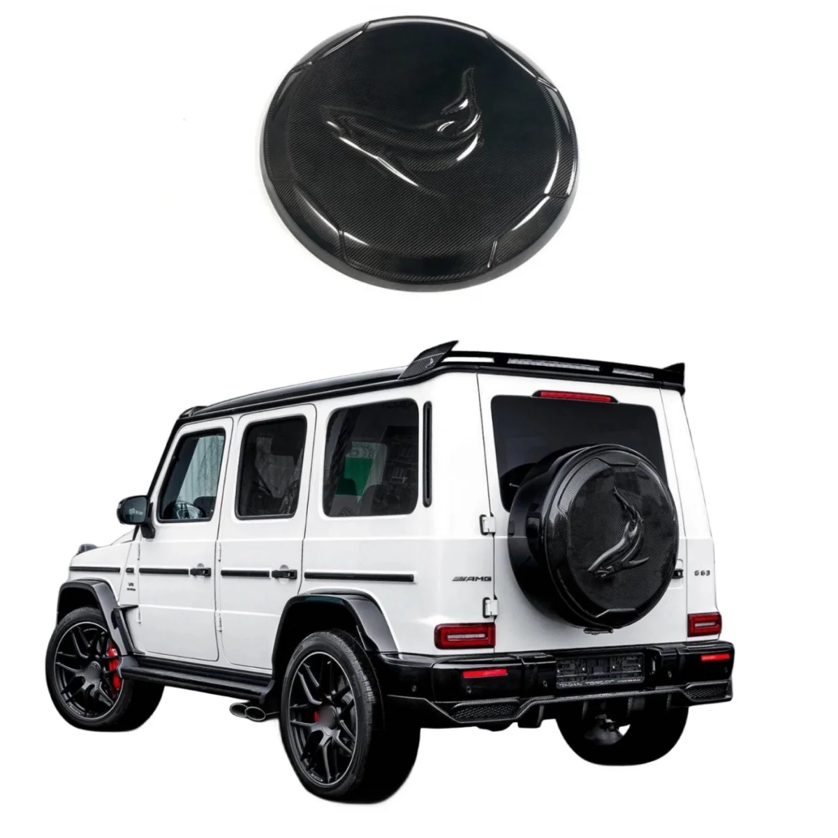 Other Exterior Parts Spare Tire Cover Dry Carbon Fiber For Mercedes-Benz G Class W464 G500 G63 Spare Tire Cover