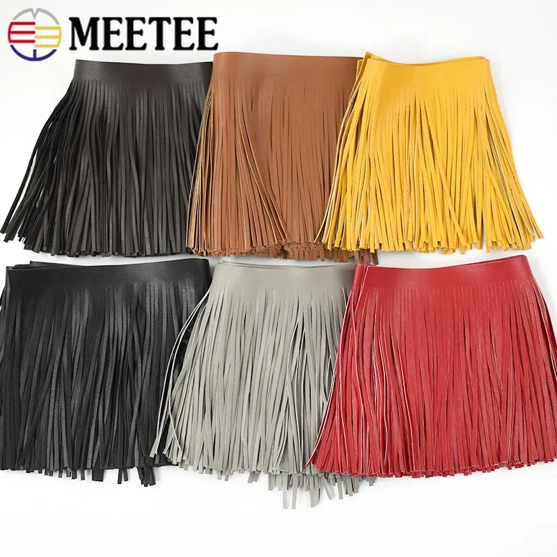 Cinta con flecos de 2 metros, 10-30cm, encaje de borla de gamuza de cuero para decoración de vestidos, bolso, recorte de equipaje, accesorios de costura