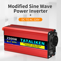 Inverter 12V 600W 1500W 2600W 3000W with voltage display for household Modified Sine Wave EU Socket